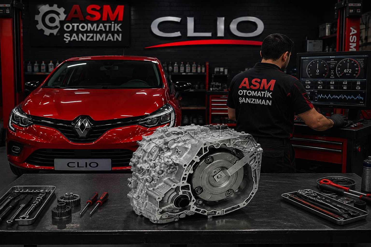 Renault Clio 1.0 Benzinli CVT Otomatik Şanzıman Tamir Bakım Revizyon Servisi