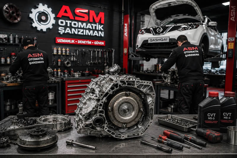 Nissan Qashqai 1.6 Benzinli CVT Otomatik Şanzıman Tamir Bakım Revizyon Servisi