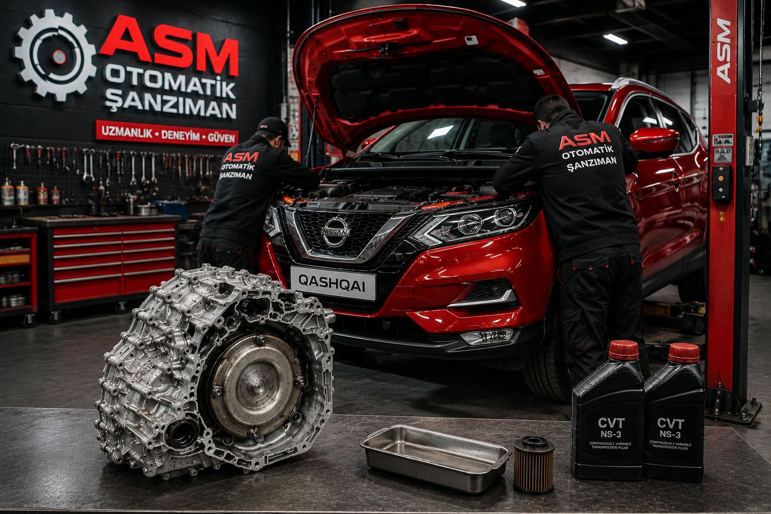 Nissan Qashqai 1.2 Benzinli CVT Otomatik Şanzıman Tamir Bakım Revizyon
